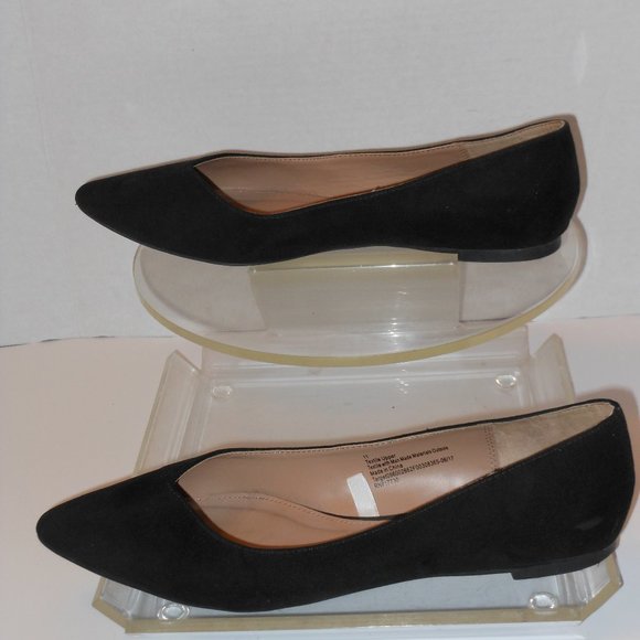 a.n.d A NEW DAY BLACK POINTED TOE FLATS SIZE 11 MEDIUM - Picture 2 of 5
